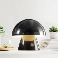 7" Porcini Contemporary Bohemian Rechargeable/Cordless Iron Integrated LED Mushroom Table Lamp - JONATHAN YFeb -Home Decor Series Store GUEST b64cd541 138d 4814 a4b7 9c348acdd3da