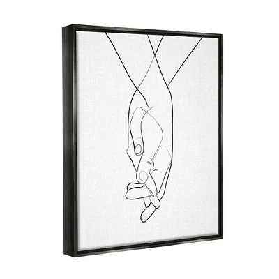 Stupell Industries Hands Intertwined Romantic Gesture Minimal Linework 2 Stupell Industries Hands Intertwined Romantic Gesture Minimal Linework - Image 2