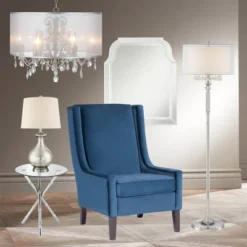 360 Lighting Albert Modern Table Lamp 24 3/4" High Mercury Glass Gourd Oatmeal Drum Shade For Bedroom Living Room Bedside Nightstand Office Kids House 15 360 Lighting Albert Modern Table Lamp 24 3/4" High Mercury Glass Gourd Oatmeal Drum Shade For Bedroom Living Room Bedside Nightstand Office Kids House -Home Decor Series Store GUEST b7467a5d 559e 4697 8375 20fd1f9f1e1b