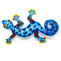 Global Crafts Eight Inch Painted Gecko Recycled Haitian Metal Wall Art -Home Decor Series Store GUEST b82aa236 b350 4f7f 9ec3 54908aea1a14