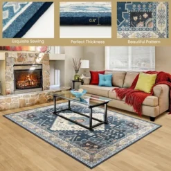 Costway Area Rugs 5'4'' X 6'7''5'4'' X 7'7'' Faux Wool Fabric Doormat Home Carpet Living Room Bedroom 18 Costway Area Rugs 5'4'' X 6'7''5'4'' X 7'7'' Faux Wool Fabric Doormat Home Carpet Living Room Bedroom -Home Decor Series Store GUEST b8ee7c9e d6b3 45e9 bbfd b89c2012a11d