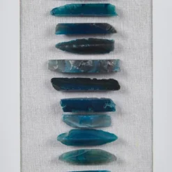 Cerulean Stones Real Natural Agate Framed Shadowbox Blue - Martha Stewart -Home Decor Series Store GUEST ba369739 c9c9 4236 804c 21c4200c28ef