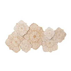 Farmhouse Wood Floral Intricately Carved Wall Decor White - Olivia & May -Home Decor Series Store GUEST bc704ecf 335e 4121 941b 9f6919a6eb10
