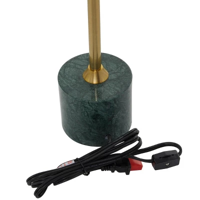 28" X 10" Metal Umbrella Style Desk Lamp With Marble Base - Olivia & May 2 28" X 10" Metal Umbrella Style Desk Lamp With Marble Base - Olivia & May - Image 2