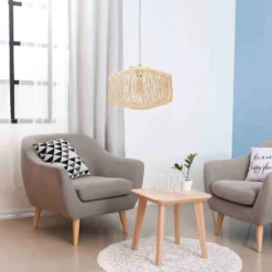 Circular Rattan Pendant Light Beige - Lalia Home -Home Decor Series Store GUEST bd0967e9 771f 40ea a68e f7280bc448ce