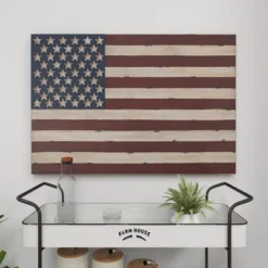 Metal Vintage Rectangular American Flag Wall Decor - Olivia & May -Home Decor Series Store GUEST bd6b3b4d 70a9 4b71 bdd4 275e5417bca7