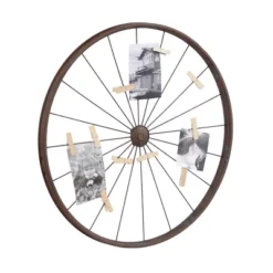 Metal Bike Wheel Wall Decor With Clothespin Photo Brown - Olivia & May -Home Decor Series Store GUEST be2f98dd 778d 4c73 abe5 17ec7f0f2b97