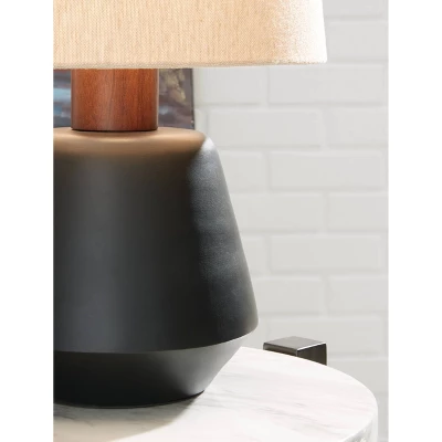 Ancel Metal Table Lamp Black/Brown - Signature Design By Ashley 2 Ancel Metal Table Lamp Black/Brown - Signature Design By Ashley - Image 2