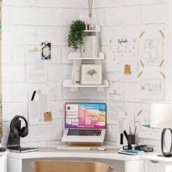 Amery Collection Corner Ladder Wall Shelf White - RiverRidge Home -Home Decor Series Store GUEST bf8ef306 3a5d 43d3 bf13 31ee86bc1a99