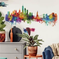 New York City Skyline Peel And Stick Giant Wall Decal - RoomMates