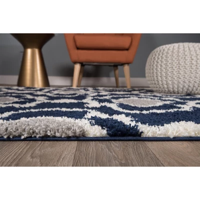 World Rug Gallery Cozy Moroccan Trellis Shag Area Rug 6 World Rug Gallery Cozy Moroccan Trellis Shag Area Rug - Image 6