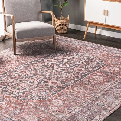 NuLOOM Darcey Machine Washable Traditional Floral Medallion Area Rug 8 NuLOOM Darcey Machine Washable Traditional Floral Medallion Area Rug - Image 8
