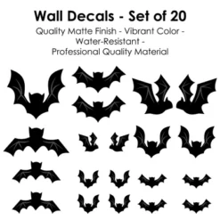 Big Dot Of Happiness Black Bats - Peel And Stick Halloween Vinyl Wall Art Stickers - Wall Decals - Set Of 20 12 Big Dot Of Happiness Black Bats - Peel And Stick Halloween Vinyl Wall Art Stickers - Wall Decals - Set Of 20 -Home Decor Series Store GUEST c593b995 fb9f 41bf 8af9 a30a3f35305f