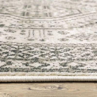 Gabriella Vintage Medallion Rug Ivory/Gray - Captiv8e Designs 2 Gabriella Vintage Medallion Rug Ivory/Gray - Captiv8e Designs - Image 2