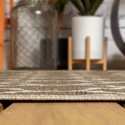 Trebol Moroccan Trellis Textured Weave Indoor/Outdoor Area Rug - JONATHAN Y 5 Trebol Moroccan Trellis Textured Weave Indoor/Outdoor Area Rug - JONATHAN Y - Image 5