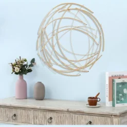 LuxenHome Gold Metal Abstract Swirl Round Wall Decor 11 LuxenHome Gold Metal Abstract Swirl Round Wall Decor -Home Decor Series Store GUEST c8c87338 f617 4430 840b c8f078f75fbc