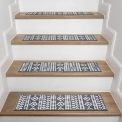 World Rug Gallery Geometric Bohemian Non-Slip Stair Treads 13 World Rug Gallery Geometric Bohemian Non-Slip Stair Treads -Home Decor Series Store GUEST c8ed4ac6 95eb 4857 99b4 89b907c0069f