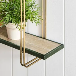 32.3" X 22" 2 Tier Metal And Wood Hanging Bracket Wall Mounted Shelf Gold - Danya B. 14 32.3" X 22" 2 Tier Metal And Wood Hanging Bracket Wall Mounted Shelf Gold - Danya B. -Home Decor Series Store GUEST c92e53de 60d5 4300 8824 f5066b1a8711