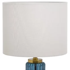 19.5" Vivian Cylinder Base Table Lamp Blue/Gold - River Of Goods -Home Decor Series Store GUEST c9433086 743a 4acd b69a 73dd53c07532