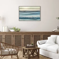 33" X 23" Motion Blur Of Sunset On Coast By Don Paulson Danita Delimont Framed Canvas Wall Art Print - Amanti Art -Home Decor Series Store GUEST c99ff2e9 5ca0 470a b47f 753ce8ff1c16