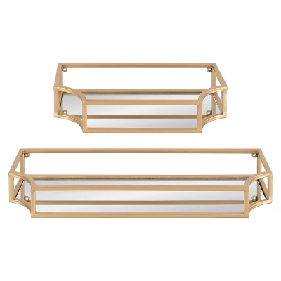 2pc Ciel Metal Wall Shelf Set - Kate & Laurel All Things Decor 1 2pc Ciel Metal Wall Shelf Set - Kate & Laurel All Things Decor