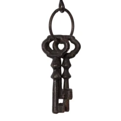 Set Of 3 Metal Keys Wall Decors With Locks Black - Olivia & May