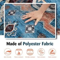 Costway Area Rug 5' X 7' Distressed Vintage Home Carpet Living Room Bedroom Non-Shedding -Home Decor Series Store GUEST cbe17bb9 61b8 4da7 ba4d 3785414af9a8