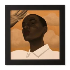 12" X 12" Nawaalillustrations Suns Out Framed Wall Art Black - Deny Designs -Home Decor Series Store GUEST ccc17a27 05cd 4a5e a11e d45431440726