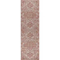Estrella Bohemian Inspired Medallion Textured Weave Indoor/Outdoor Area Rug - JONATHAN Y