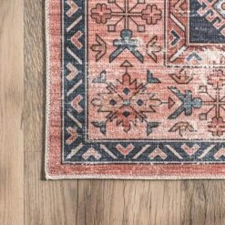 NuLOOM Medallion Bordered Machine Washable Area Rug -Home Decor Series Store GUEST ccda6819 9363 473c ace9 70ac001766a1
