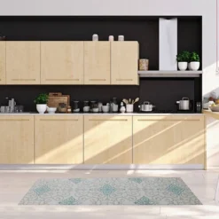 20"x55" Oversized Cushioned Anti-Fatigue Kitchen Runner Mat Rustic Medallion Cream - J&V Textiles -Home Decor Series Store GUEST ce0b3e9c 972d 484e 89b1 a755c95519f5