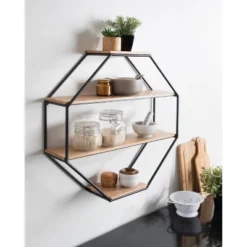Lintz Octagon Floating Wall Shelves - Kate & Laurel All Things Decor -Home Decor Series Store GUEST ce3bf3d4 86fc 468e b585 692b5f395962