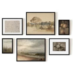 Americanflat 6 Piece Vintage Gallery Wall Art Set - Elm Tree Landscape, The Shore, Woven Silk Textile, Floral Still By Maple + Oak 9 Americanflat 6 Piece Vintage Gallery Wall Art Set - Elm Tree Landscape, The Shore, Woven Silk Textile, Floral Still By Maple + Oak -Home Decor Series Store GUEST d075d62e deca 4d03 9d2b 010a85e0dd10