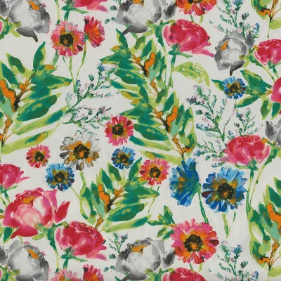 Floral Mania 2pc Rectangular Outdoor Throw Pillow Set Pink - Pillow Perfect 3 Floral Mania 2pc Rectangular Outdoor Throw Pillow Set Pink - Pillow Perfect - Image 3