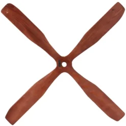Wood Airplane Propeller 4 Blade Wall Decor With Aviation Detailing Brown - Olivia & May -Home Decor Series Store GUEST d1b57306 78c2 45a0 b8c8 88aace3f0257