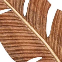Set Of 3 Mango Wood Leaf Handmade Carved Wall Decors Brown - Olivia & May 10 Set Of 3 Mango Wood Leaf Handmade Carved Wall Decors Brown - Olivia & May -Home Decor Series Store GUEST d2c508d7 d425 45bd a3b9 44353737db43