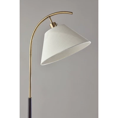 Jerome Floor Lamp Black/Antique Brass - Adesso 3 Jerome Floor Lamp Black/Antique Brass - Adesso - Image 3