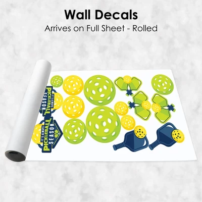 Big Dot Of Happiness Let’s Rally - Pickleball - Peel And Stick Sports Decor Vinyl Wall Art Stickers - Wall Decals - Set Of 20 4 Big Dot Of Happiness Let’s Rally - Pickleball - Peel And Stick Sports Decor Vinyl Wall Art Stickers - Wall Decals - Set Of 20 - Image 4