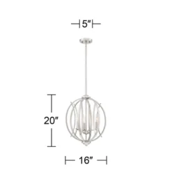 Possini Euro Design Spherical Brushed Nickel Pendant Chandelier 16" Wide Modern Orb 3-Light Fixture For Dining Room House Foyer Kitchen Island Bedroom 12 Possini Euro Design Spherical Brushed Nickel Pendant Chandelier 16" Wide Modern Orb 3-Light Fixture For Dining Room House Foyer Kitchen Island Bedroom -Home Decor Series Store GUEST d4c94ad7 a94d 4ba7 9f4d ae1100b106f0