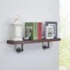 35.5" X 7.5" Industrial Pipe Wall Shelf - Danya B.
