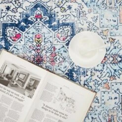 Trinity Washable Vintage Bohemian Floral Print Area Rug 6 Trinity Washable Vintage Bohemian Floral Print Area Rug -Home Decor Series Store GUEST d56593a9 068a 4ffc b42e c230ac68734e