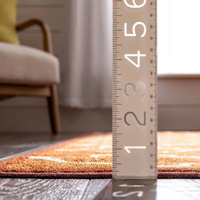 Dallas Moroccan Trellis Modern Geometric Lattice Thin Pile Machine Washable Indoor Outdoor Area Rug 4 Dallas Moroccan Trellis Modern Geometric Lattice Thin Pile Machine Washable Indoor Outdoor Area Rug - Image 4