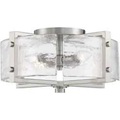 Possini Euro Design Prane Modern Industrial Ceiling Light Semi Flush Mount Fixture 17" Wide Brushed Nickel 4-Light Warped Glass For Bedroom Kitchen 10 Possini Euro Design Prane Modern Industrial Ceiling Light Semi Flush Mount Fixture 17" Wide Brushed Nickel 4-Light Warped Glass For Bedroom Kitchen -Home Decor Series Store GUEST d6d6f1d6 17f5 40d9 8e0f cceec1010e0d