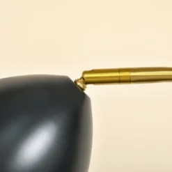 HOMCOM Arc Floor Lamp, Standing Reading Light, With Adjustable Lampshade, And Round Base For Living Room, Office, Or Bedroom, Black/ Gold -Home Decor Series Store GUEST d7638d8b 7d42 4bca b23f 634783e11b77