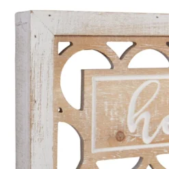 Farmhouse Wood Carved Sign Wall Decor Set Of 2 White - Olivia & May -Home Decor Series Store GUEST dabca5bd 1576 4db1 af63 7f7ee187c595