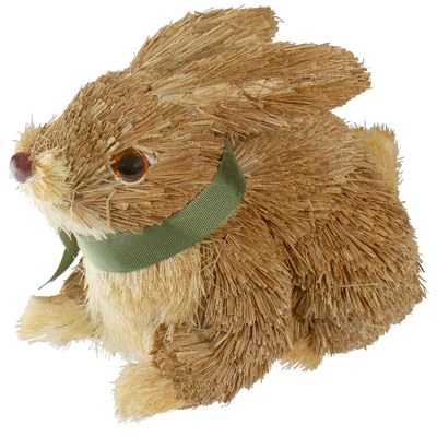Northlight 8" Brown Sisal Bunny Rabbit Easter Figure 3 Northlight 8" Brown Sisal Bunny Rabbit Easter Figure - Image 3
