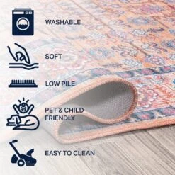 Kemer All-Over Persian Washable Area Rug - JONATHAN Y -Home Decor Series Store GUEST dd2ffbf4 6941 4960 976b 4a67ebe32744