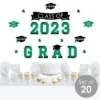 Big Dot Of Happiness Green Class Of 2023 Graduation Party Wall Decals Set Of 20