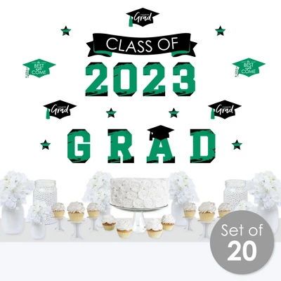 Big Dot Of Happiness Green Class Of 2023 Graduation Party Wall Decals Set Of 20 1 Big Dot Of Happiness Green Class Of 2023 Graduation Party Wall Decals Set Of 20