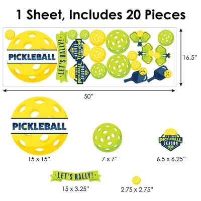 Big Dot Of Happiness Let’s Rally - Pickleball - Peel And Stick Sports Decor Vinyl Wall Art Stickers - Wall Decals - Set Of 20 6 Big Dot Of Happiness Let’s Rally - Pickleball - Peel And Stick Sports Decor Vinyl Wall Art Stickers - Wall Decals - Set Of 20 - Image 6